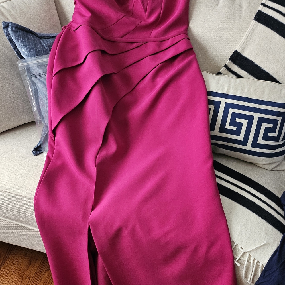 Elegant Fuchsia Evening Gown